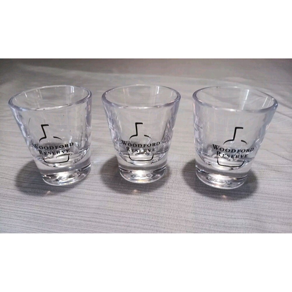 Set of 3 Woodford Reserve KY Bourbon Acrylic Shot Glasses Barware